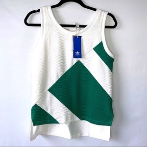 NWT Adidas EQT Tank Size Small White & Green
